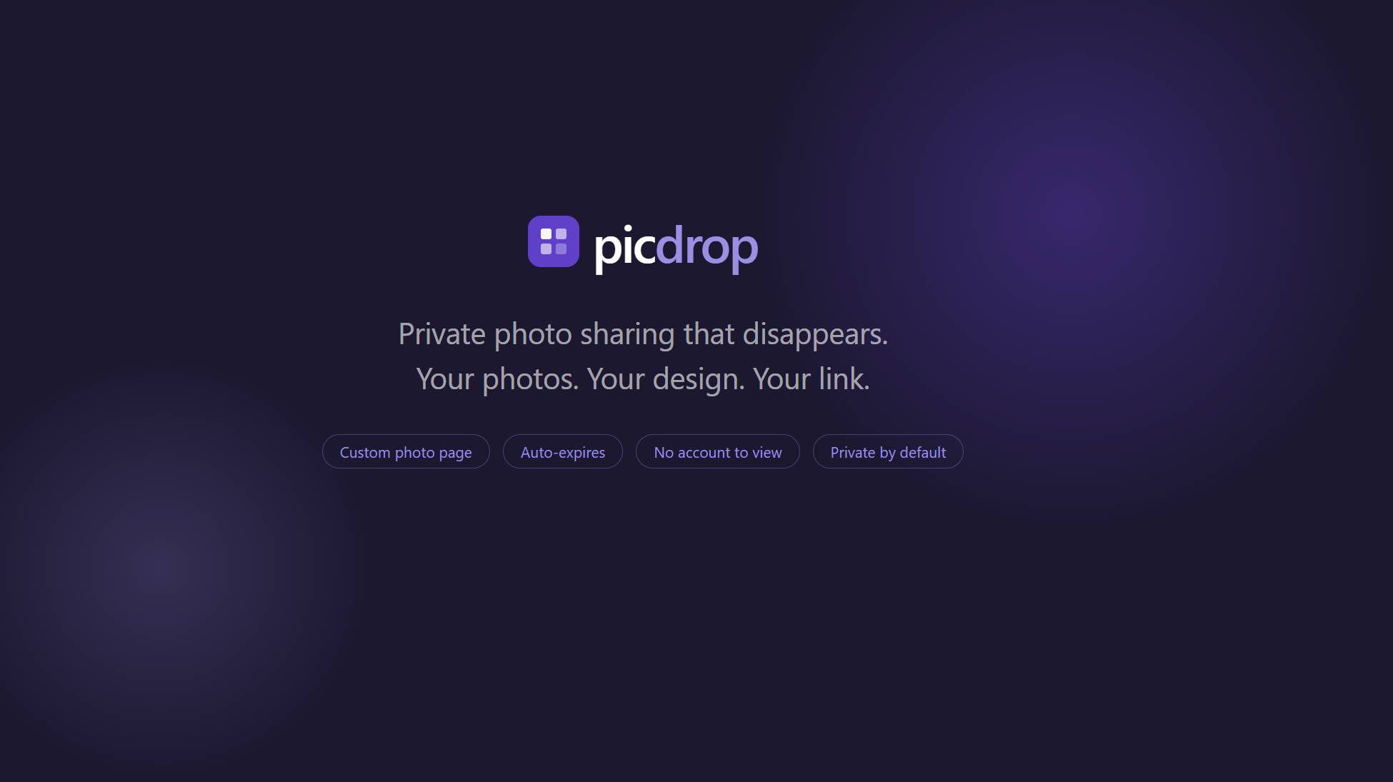 Picdrop Picdrop — Private photo sharing that disappears